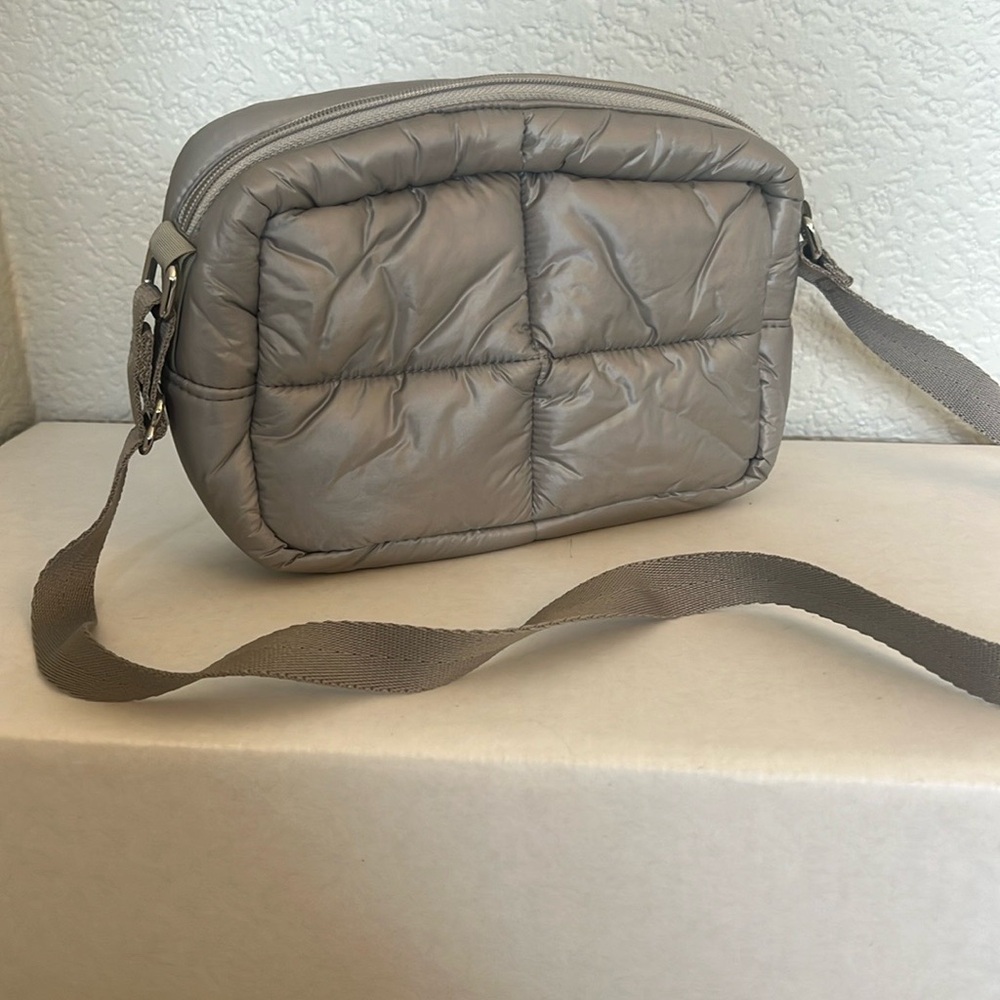 LeSportsac Gray Quilted Crossbody Bag